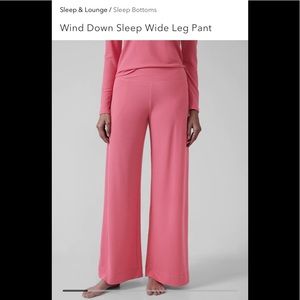 Wide leg pink lounge pants (Athleta)